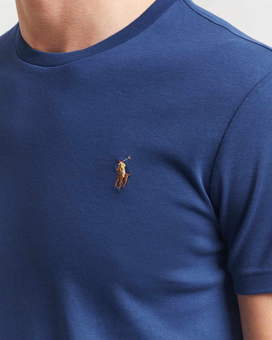 Heren | T-shirts | Polo Ralph Lauren | Luxury Pima Cotton Crew Neck T-Shirt Annapolis Blue