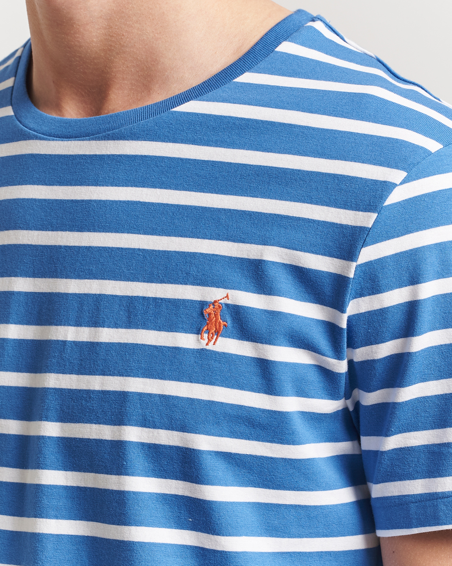 Heren | T-shirts | Polo Ralph Lauren | Custom Slim Fit Striped T-Shirt Embayment Blue/White