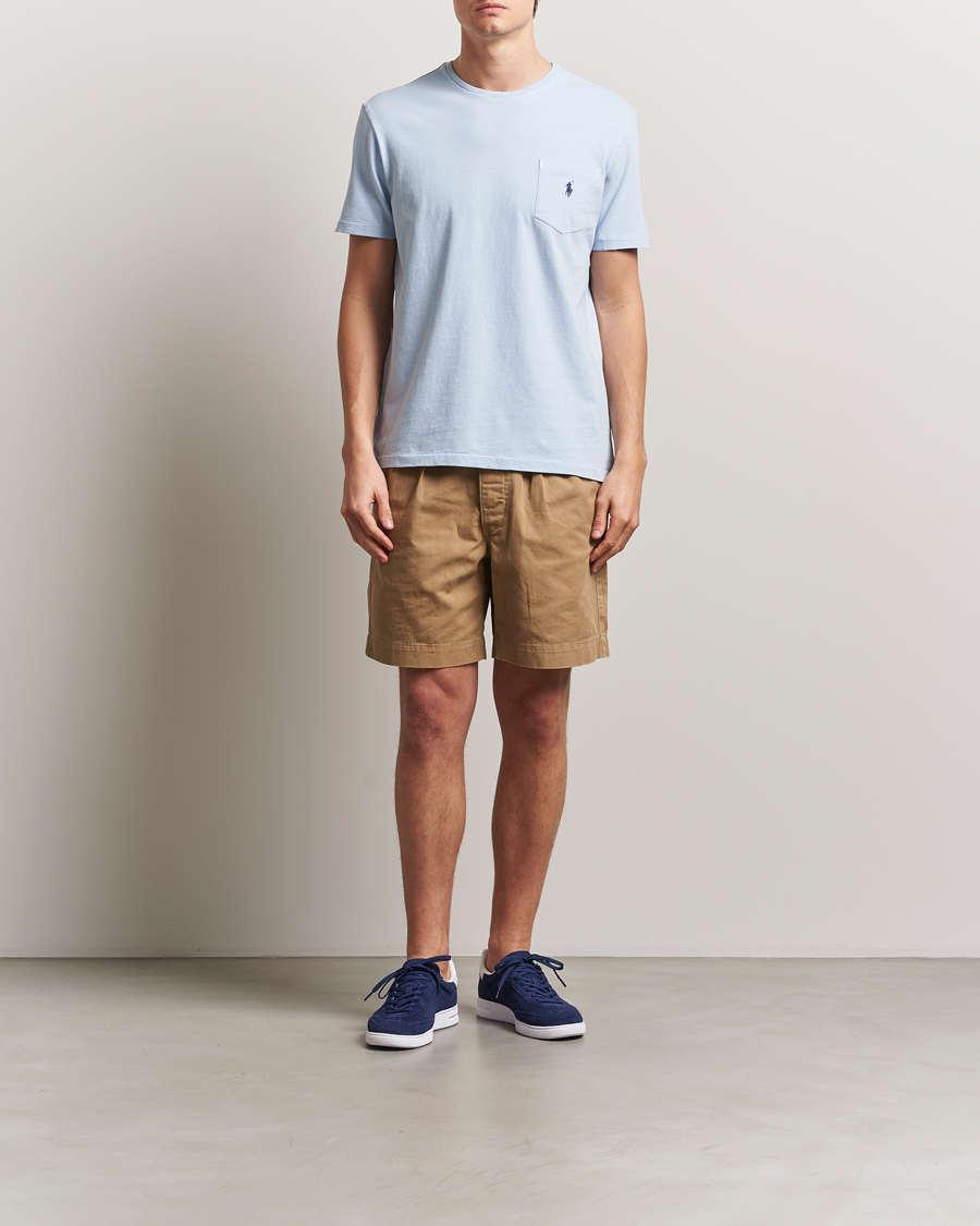 Heren | T-shirts | Polo Ralph Lauren | Cotton Linen T-Shirt Office Blue