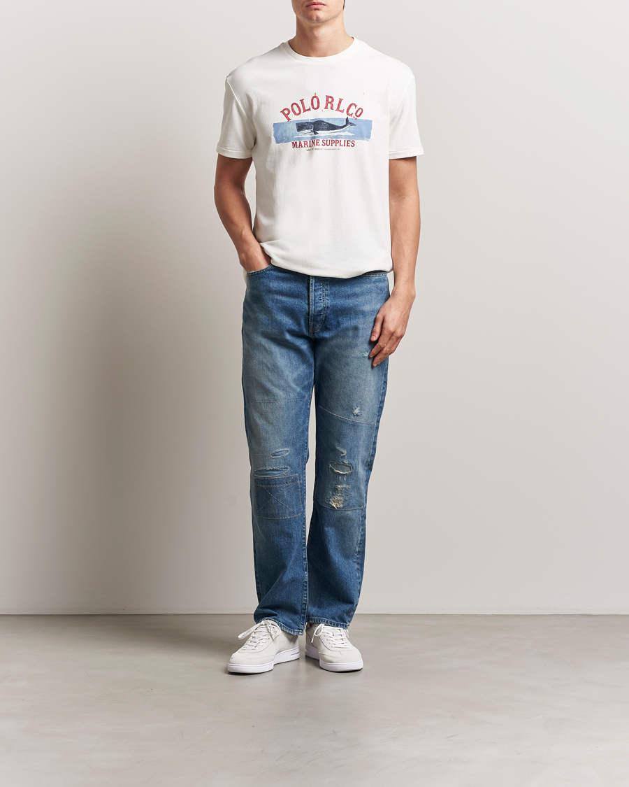 Heren | T-shirts | Polo Ralph Lauren | Printed Crew Neck T-Shirt Deckwash White