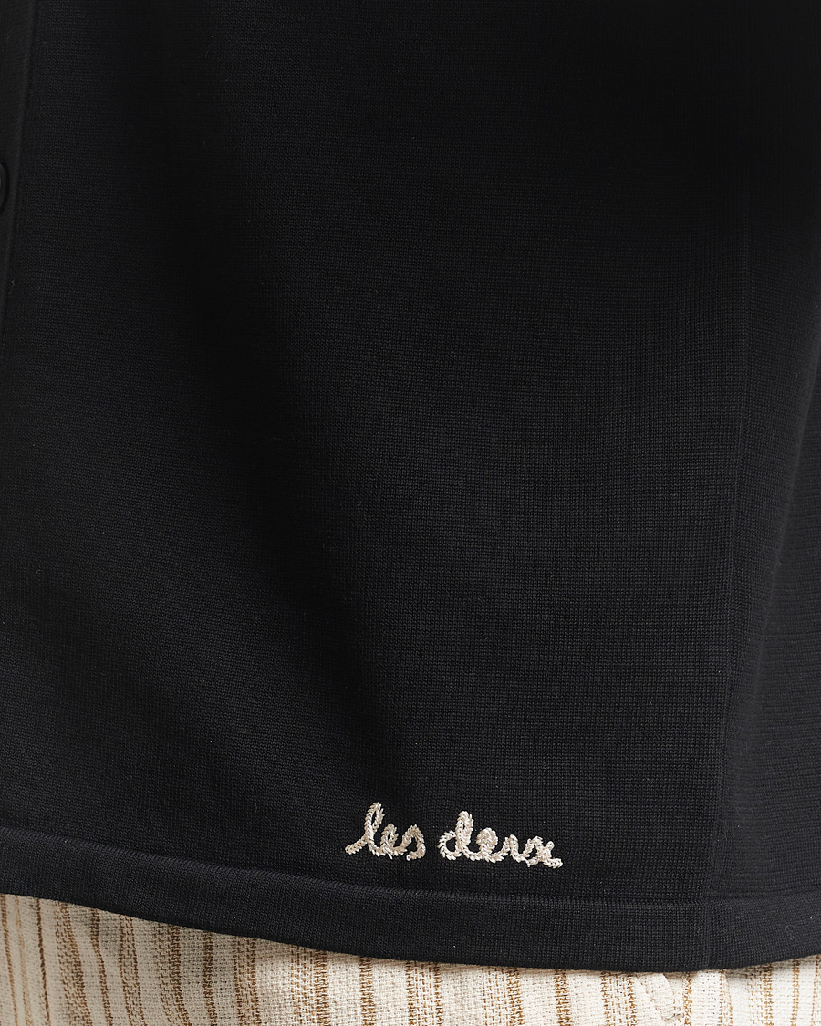 Heren | Overhemden | LES DEUX | Geoffery Short Sleeve Knitted Shirt Black