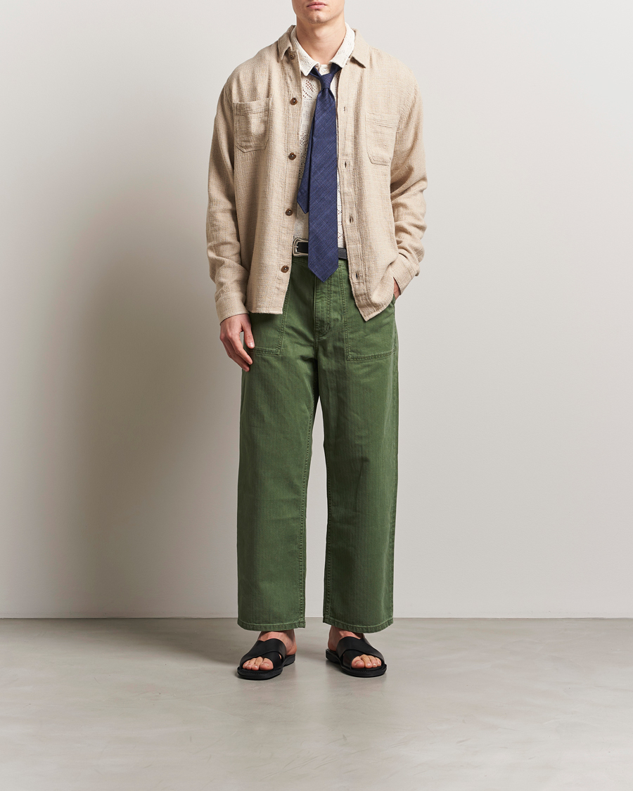 Heren | Overhemden | LES DEUX | Hamilton Viscose/Linen Overshirt Light Sand