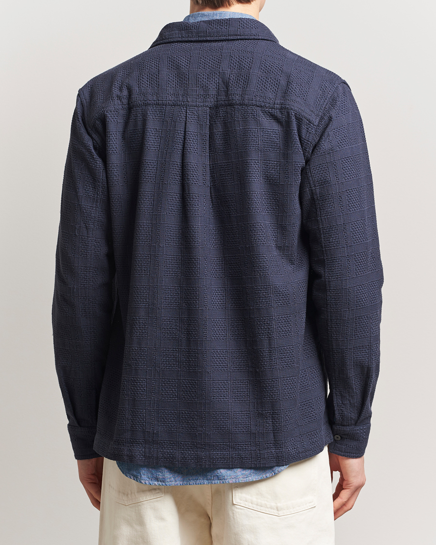 Heren | Overhemden | LES DEUX | Charlie Long Sleeve Knitted Shirt Navy