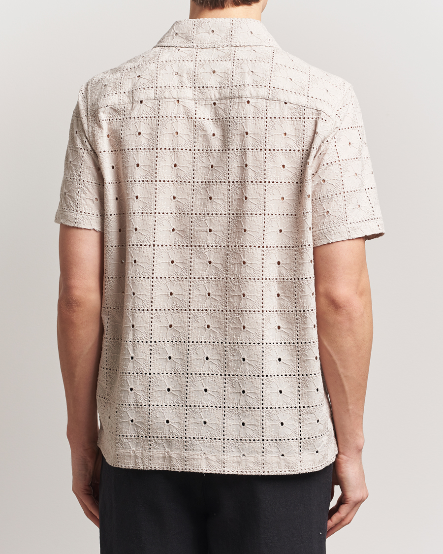 Homme | Chemises | LES DEUX | Hector Anglaise Short Sleeve Shirt Light Sand