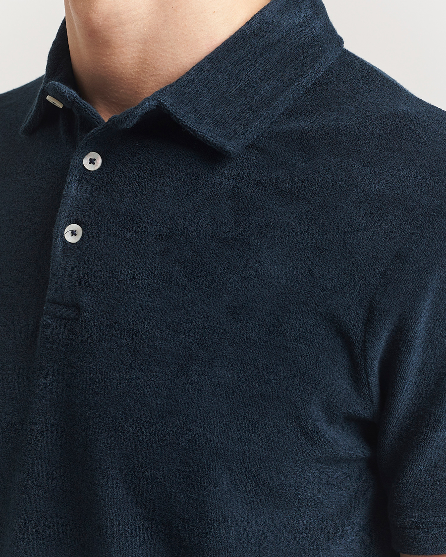 Homme | Polos | Altea | Terry Cotton Polo Navy