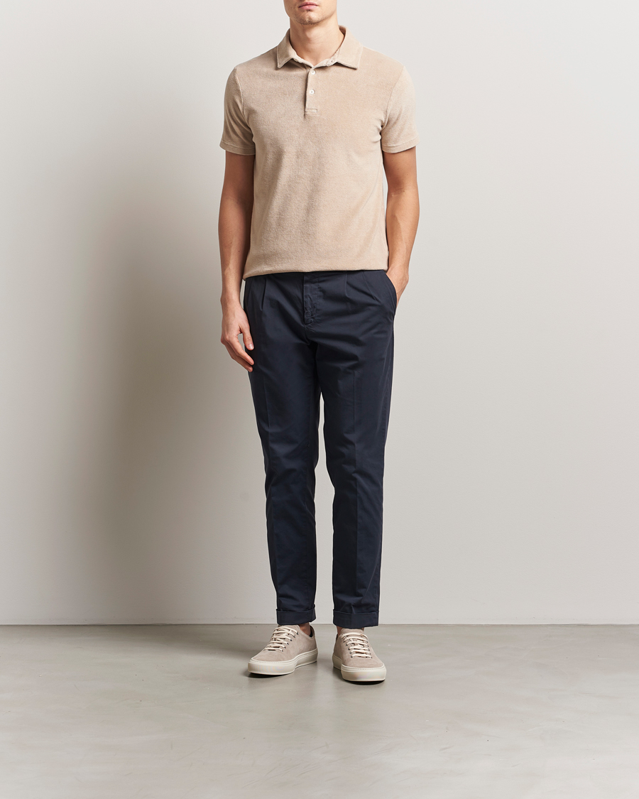 Heren | Polo's | Altea | Terry Cotton Polo Beige