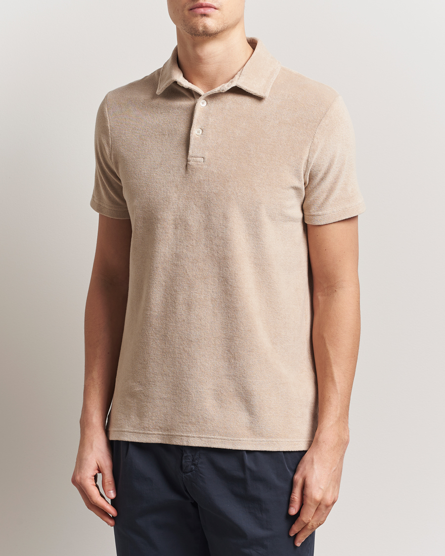 Heren | Polo's | Altea | Terry Cotton Polo Beige