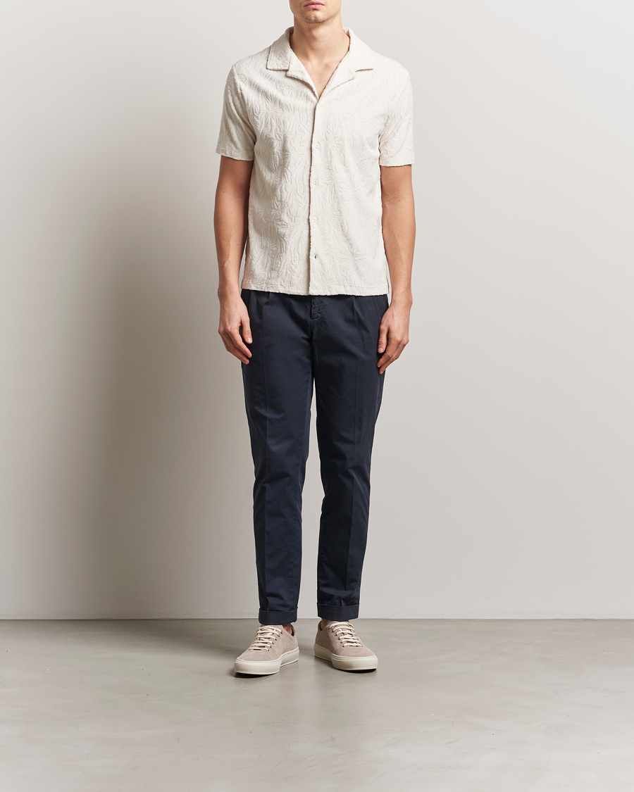 Heren | Polo's | Altea | Terry Jacquard Cotton Polo Off White