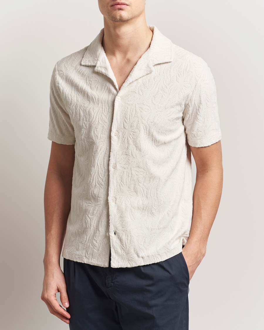 Heren | Polo's | Altea | Terry Jacquard Cotton Polo Off White
