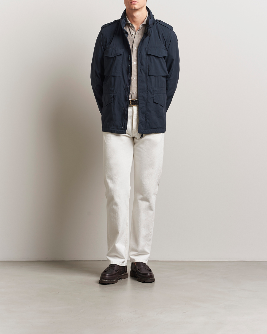 Heren | Jassen | Aspesi | Lightweight Cotton Field Jacket Navy