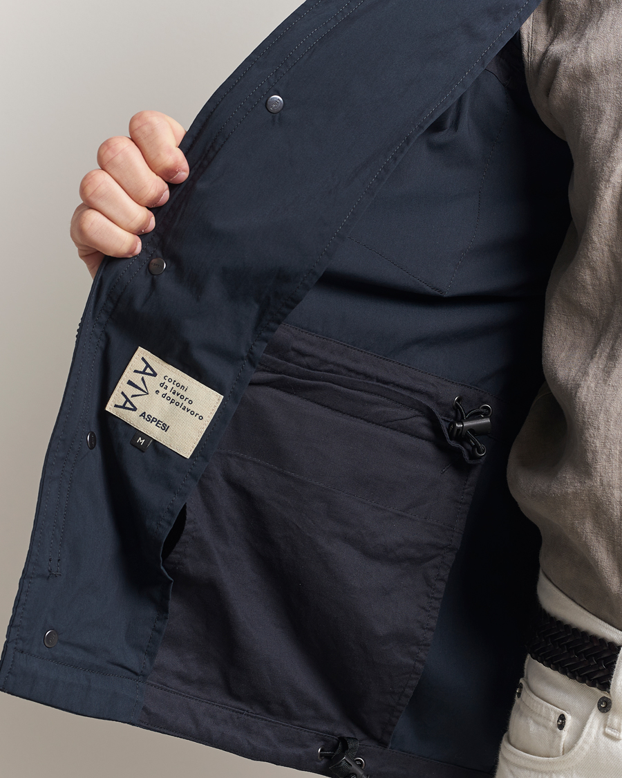 Heren | Jassen | Aspesi | Lightweight Cotton Field Jacket Navy