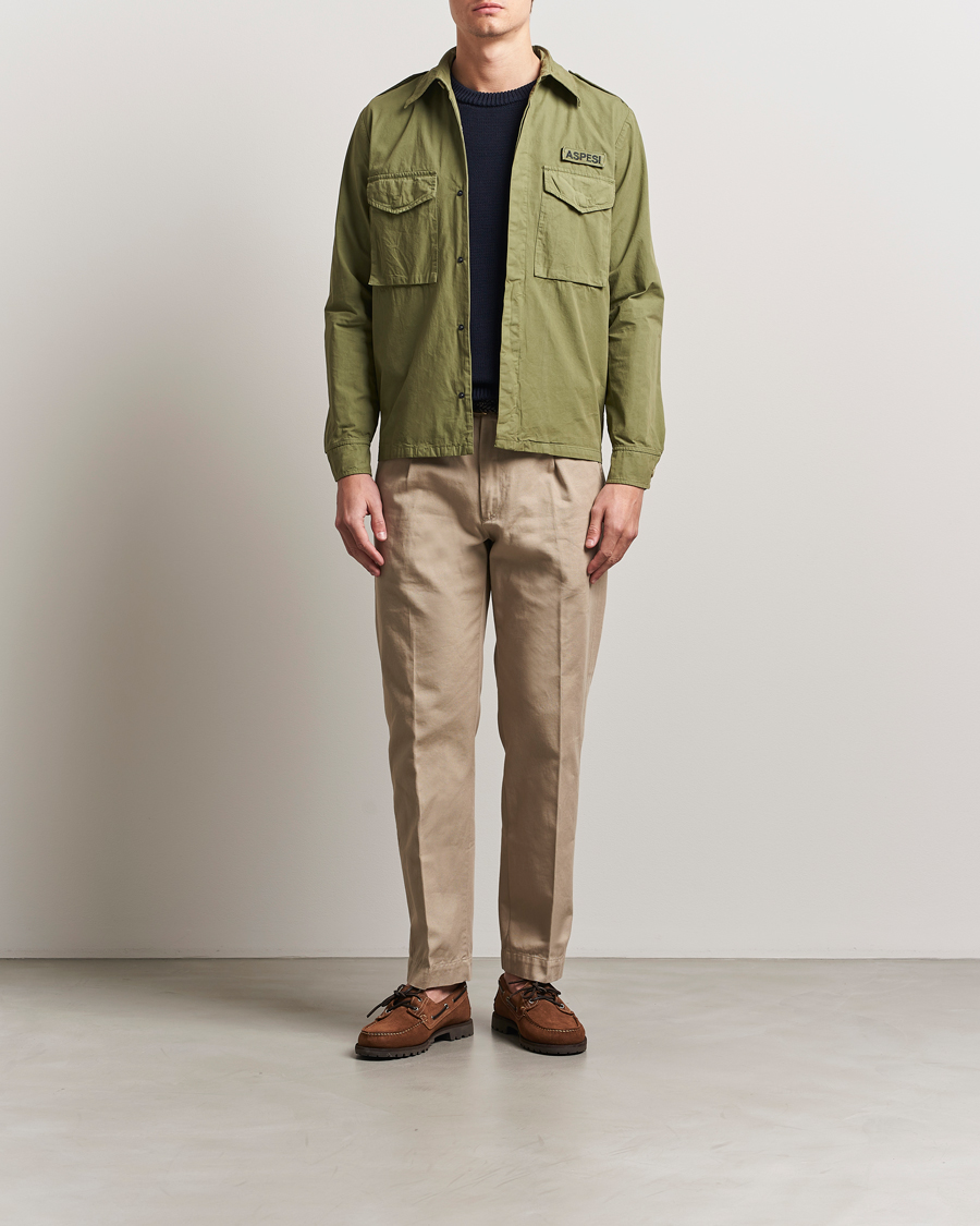 Heren | Jassen | Aspesi | Cotton Field Shirt Military
