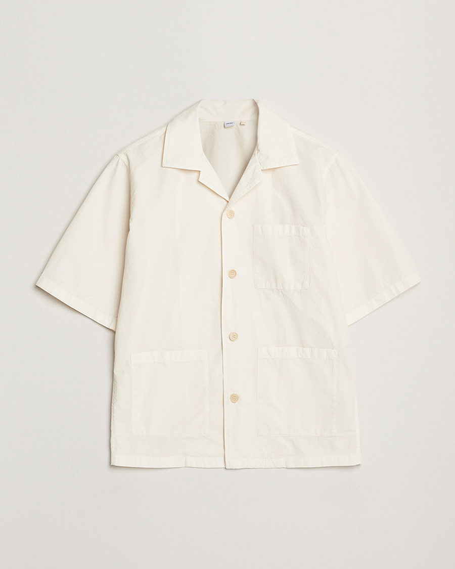Homme | Chemises | Aspesi | Short Sleeve Utility Shirt Light Beige