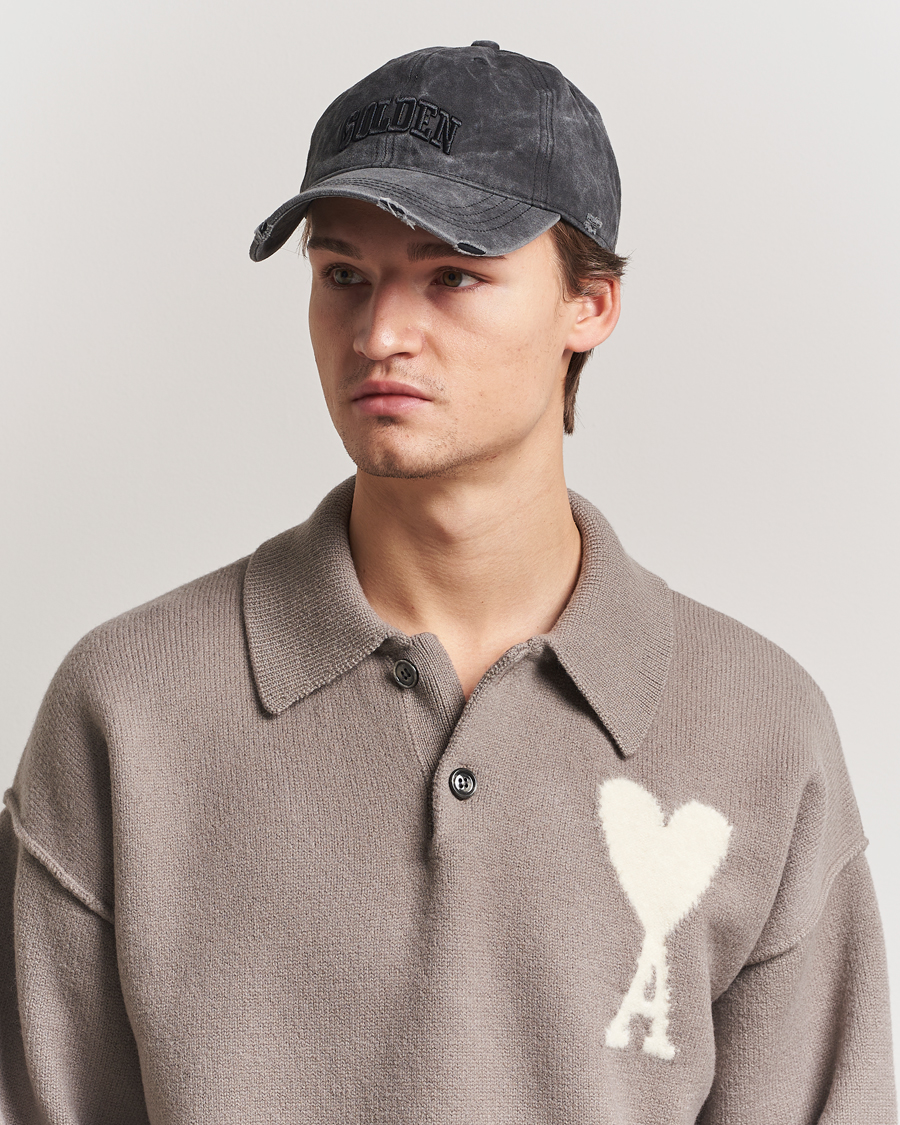 Heren | Golden Goose Cotton Twill Baseball Cap Anthracite | Golden Goose | Cotton Twill Baseball Cap Anthracite