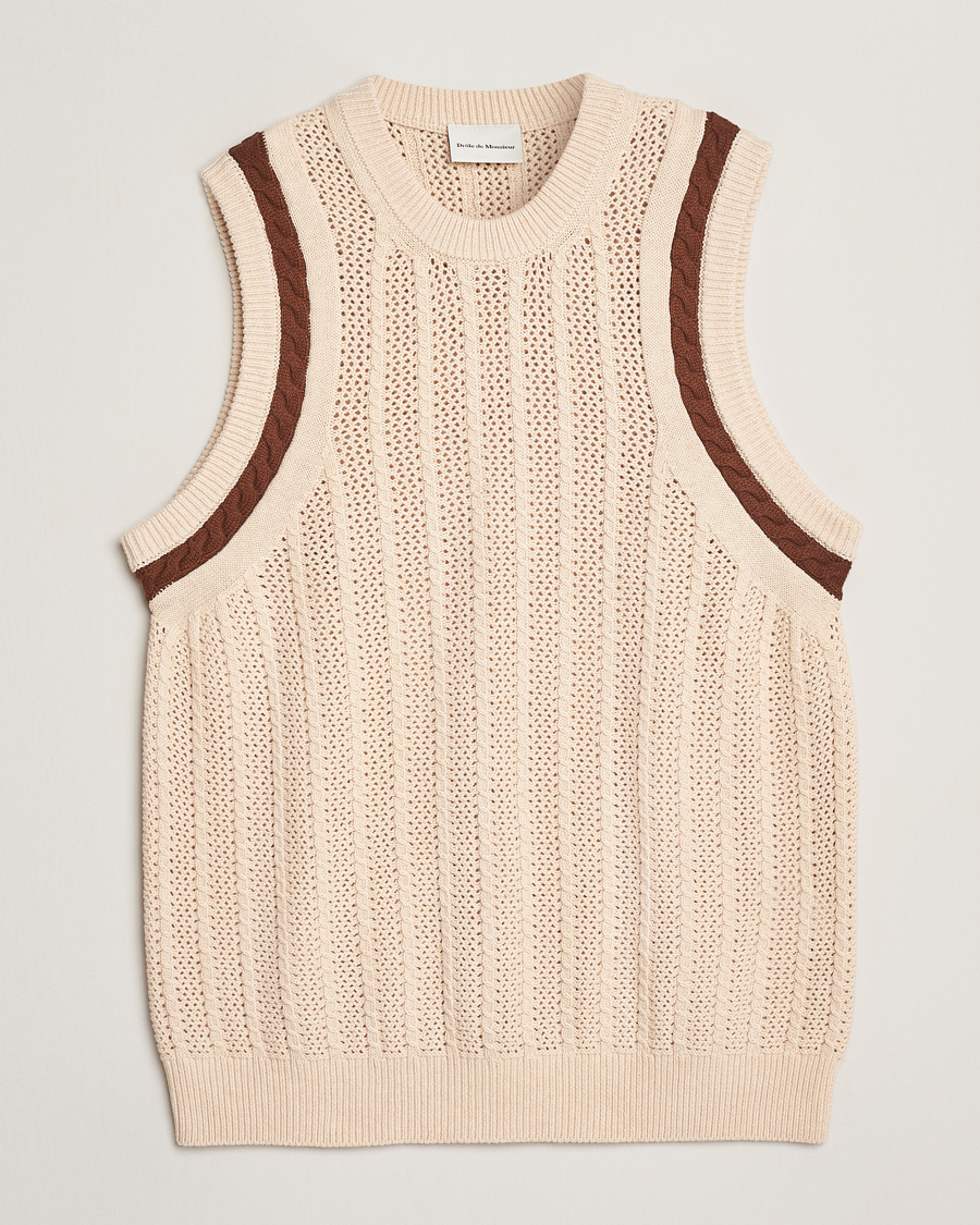 Homme | Pulls Et Tricots | Drôle de Monsieur | Knitted Vest Cream