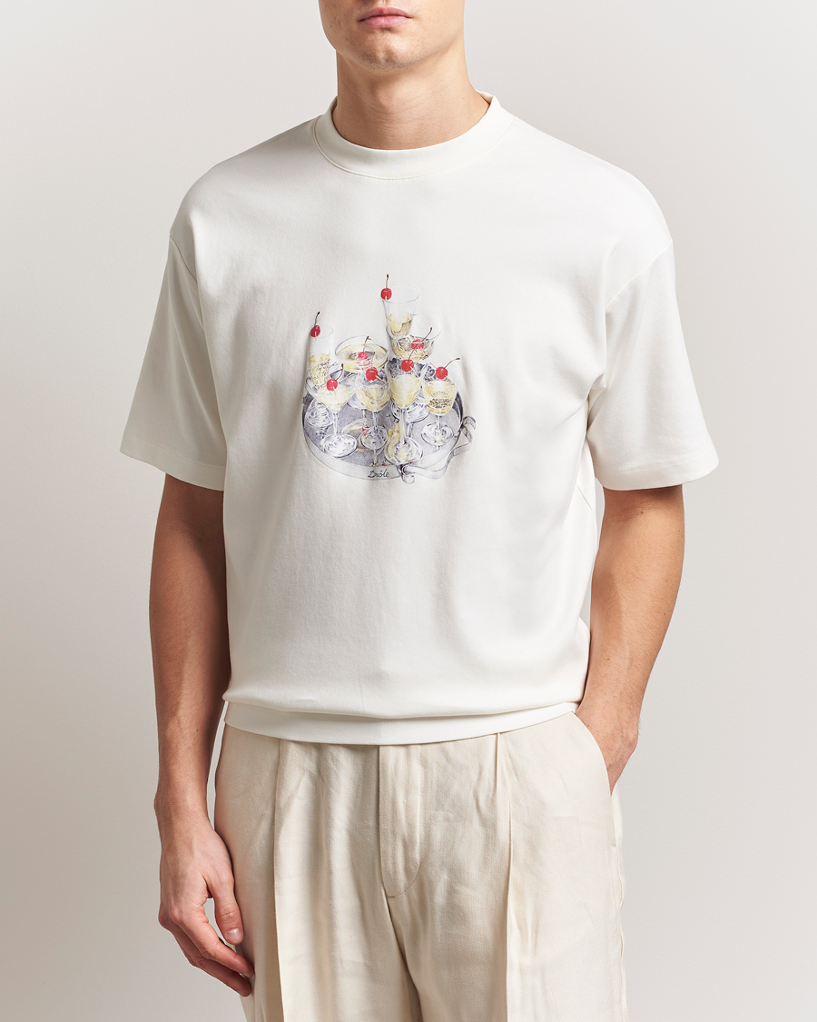 Heren | T-shirts | Drôle de Monsieur | Cocktails T-Shirt Off White