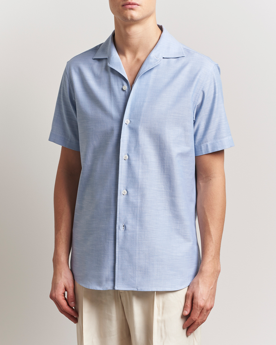 Heren | Overhemden | Brioni | Cotton Capri Shirt Light Blue