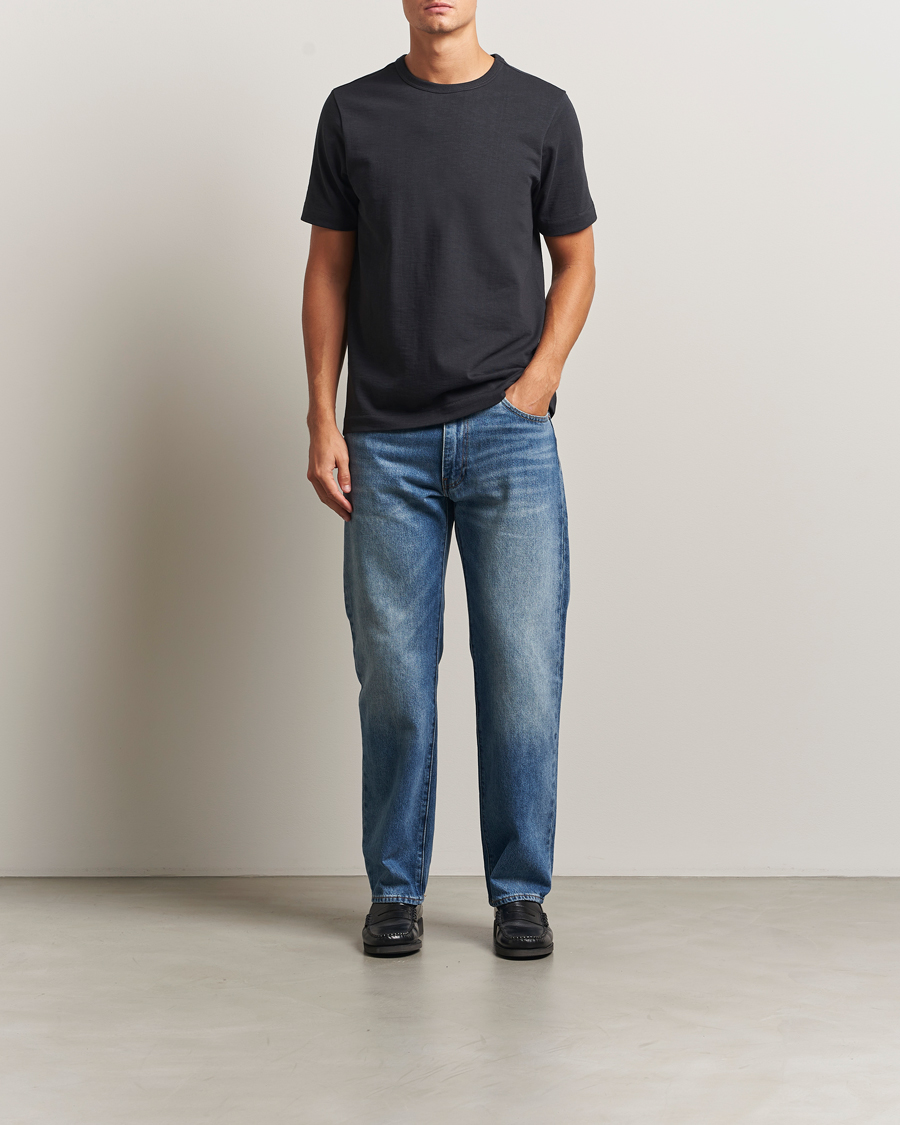 Homme | T-shirts | Merz b. Schwanen | Relaxed Fit Loopwheeled Heavy T-Shirt Charcoal