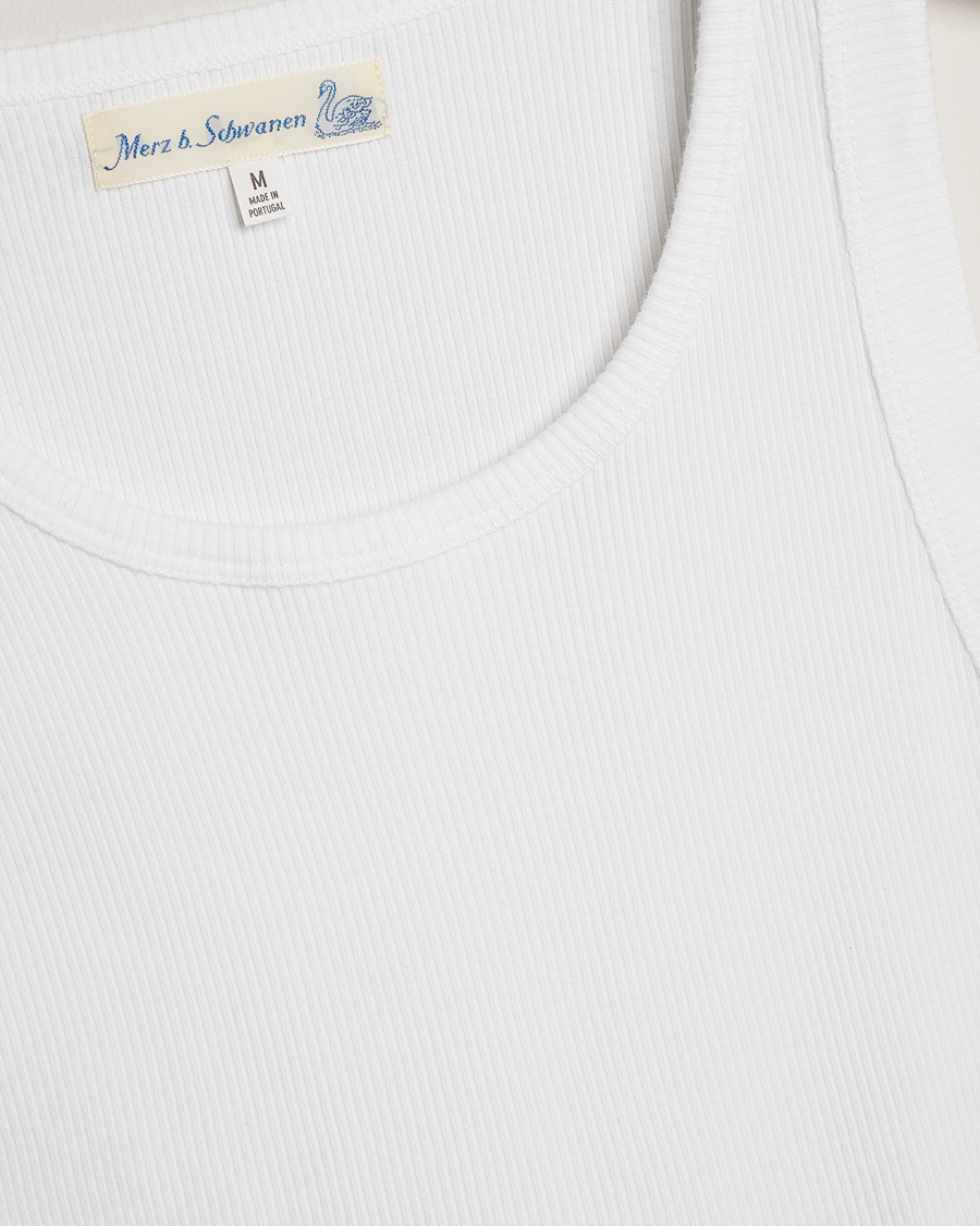 Homme | T-shirts | Merz b. Schwanen | Ribbed Tank Top White