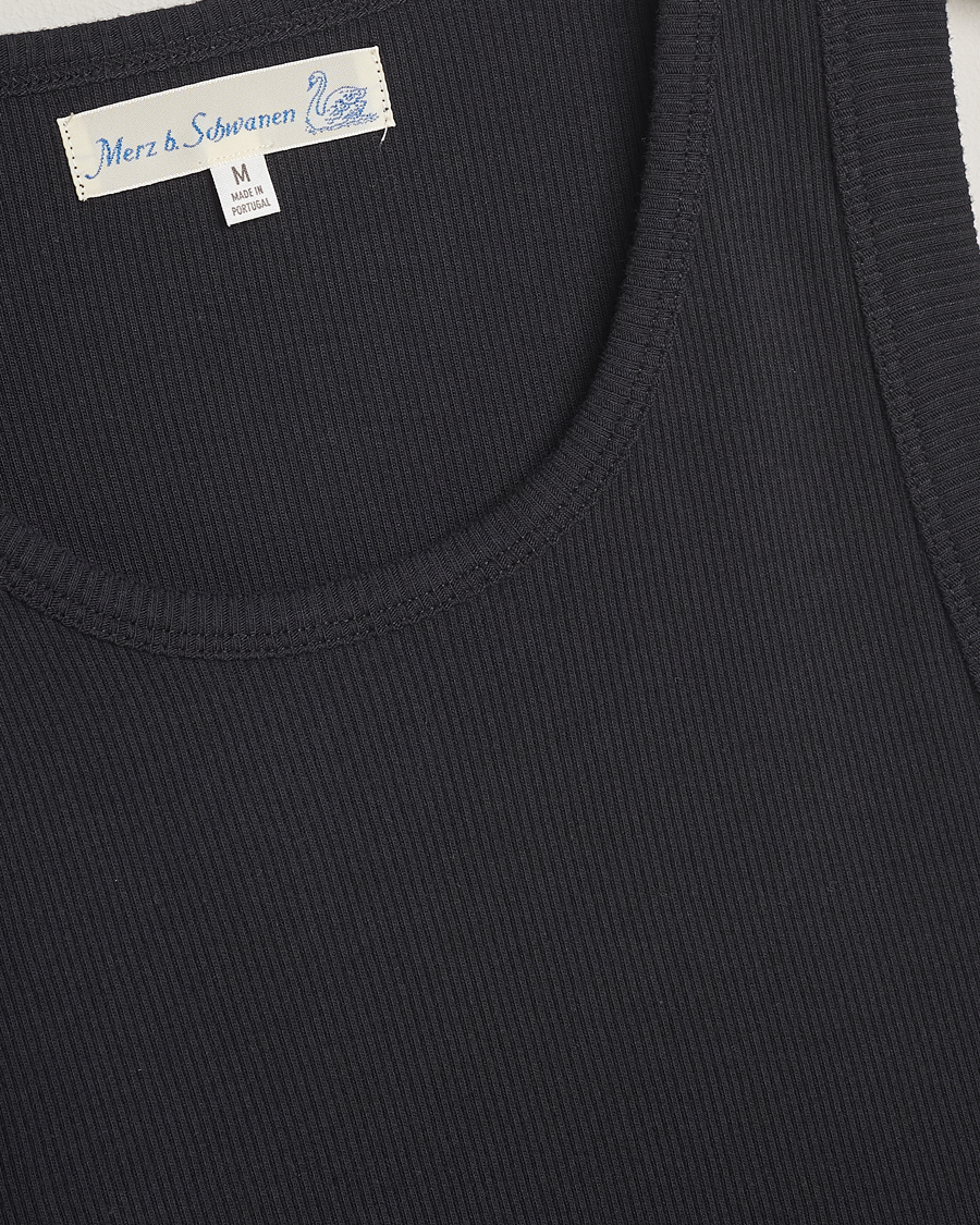 Homme | T-shirts | Merz b. Schwanen | Ribbed Tank Top Charcoal