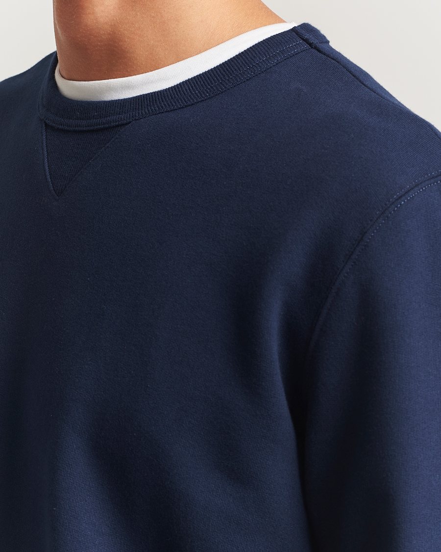 Heren | Truien | Merz b. Schwanen | Sturdy Loopback Fleece Sweatshirt Ink Blue