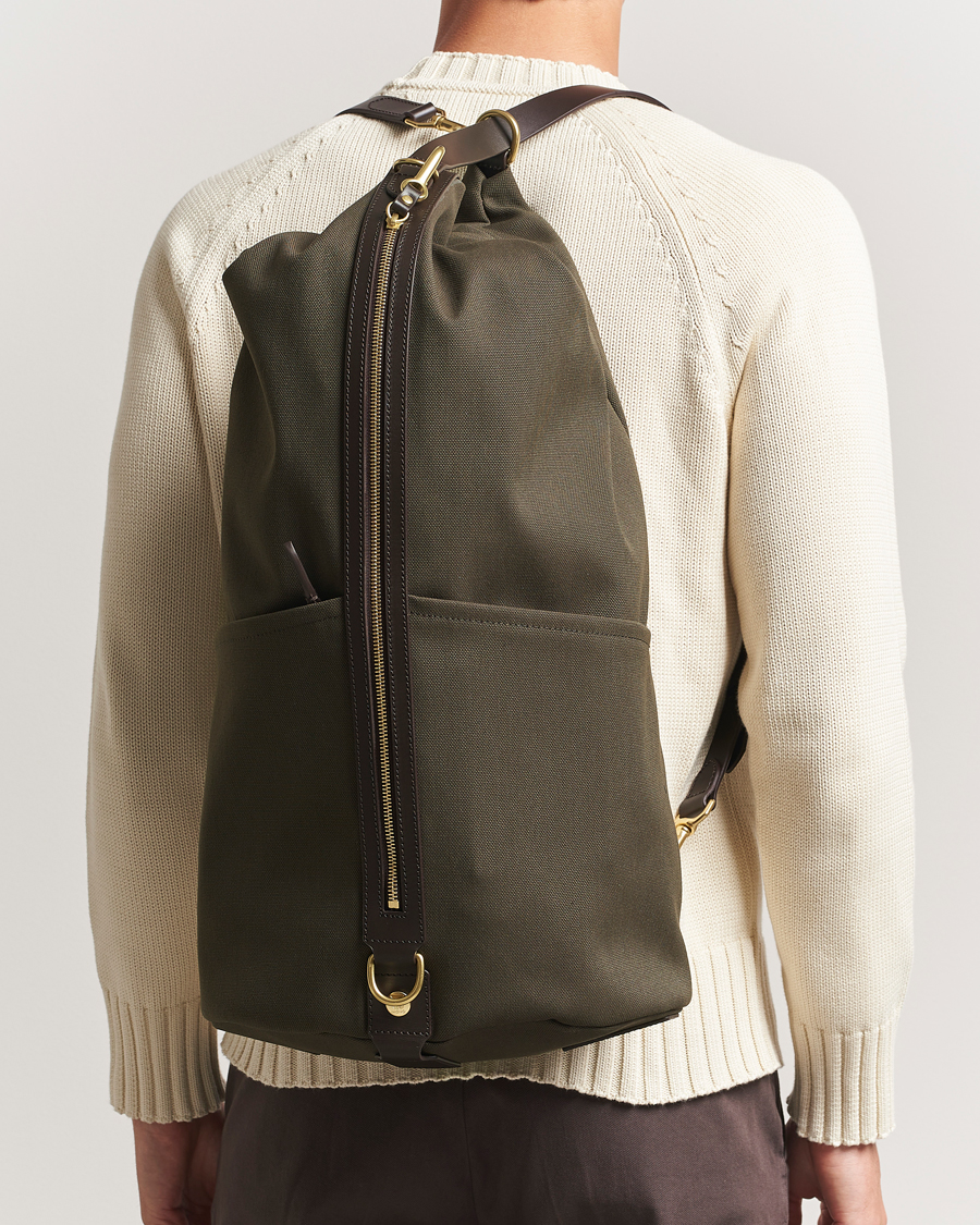 Heren | Tassen | Mismo | M/S Carpet Bag Army/Dark Brown