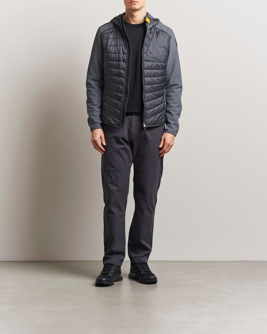 Heren | Jassen | Parajumpers | Nolan Mesh Hooded Hybrid Gargoyle