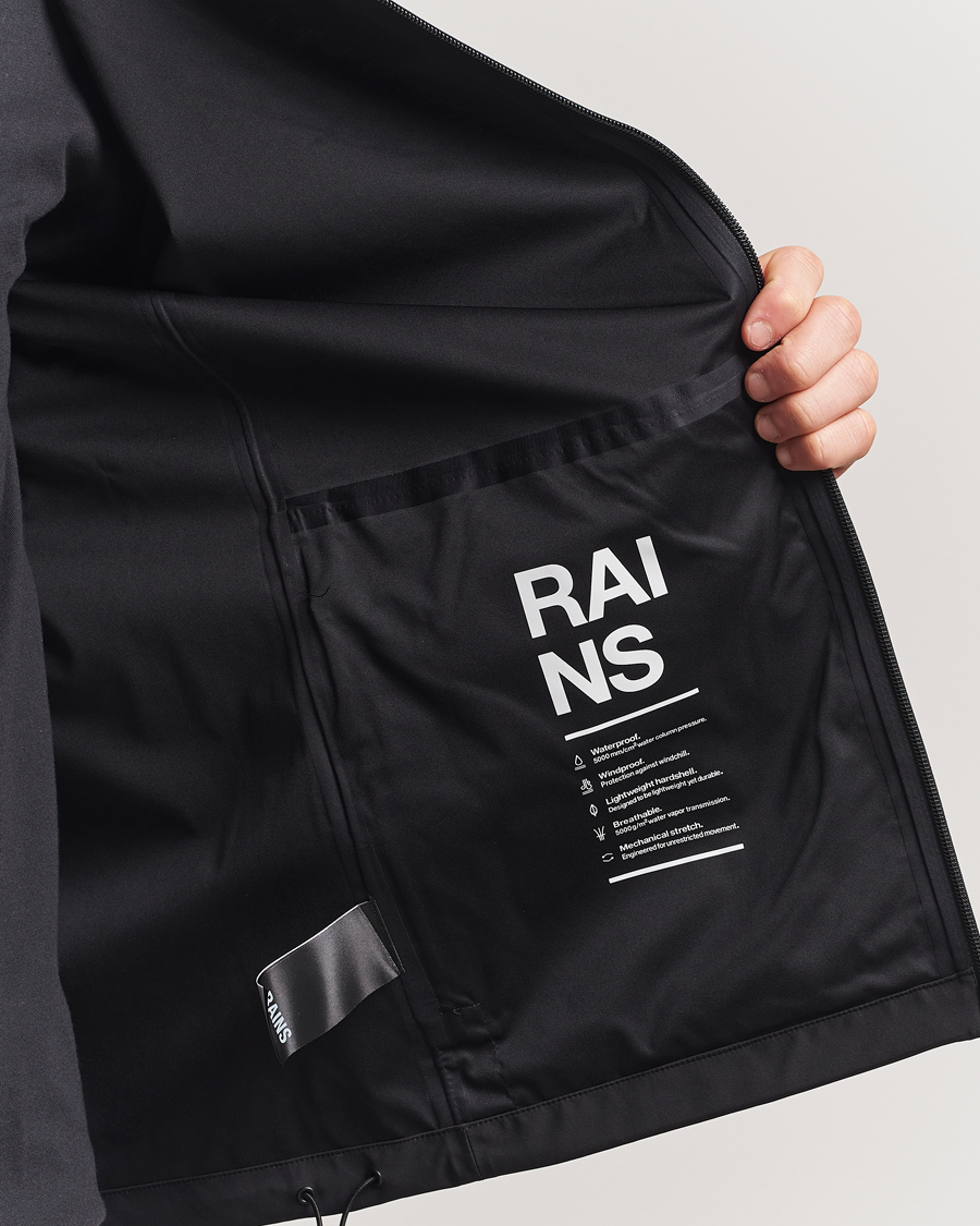 Heren | Jassen | RAINS | Suva Hooded Waterproof Jacket Black