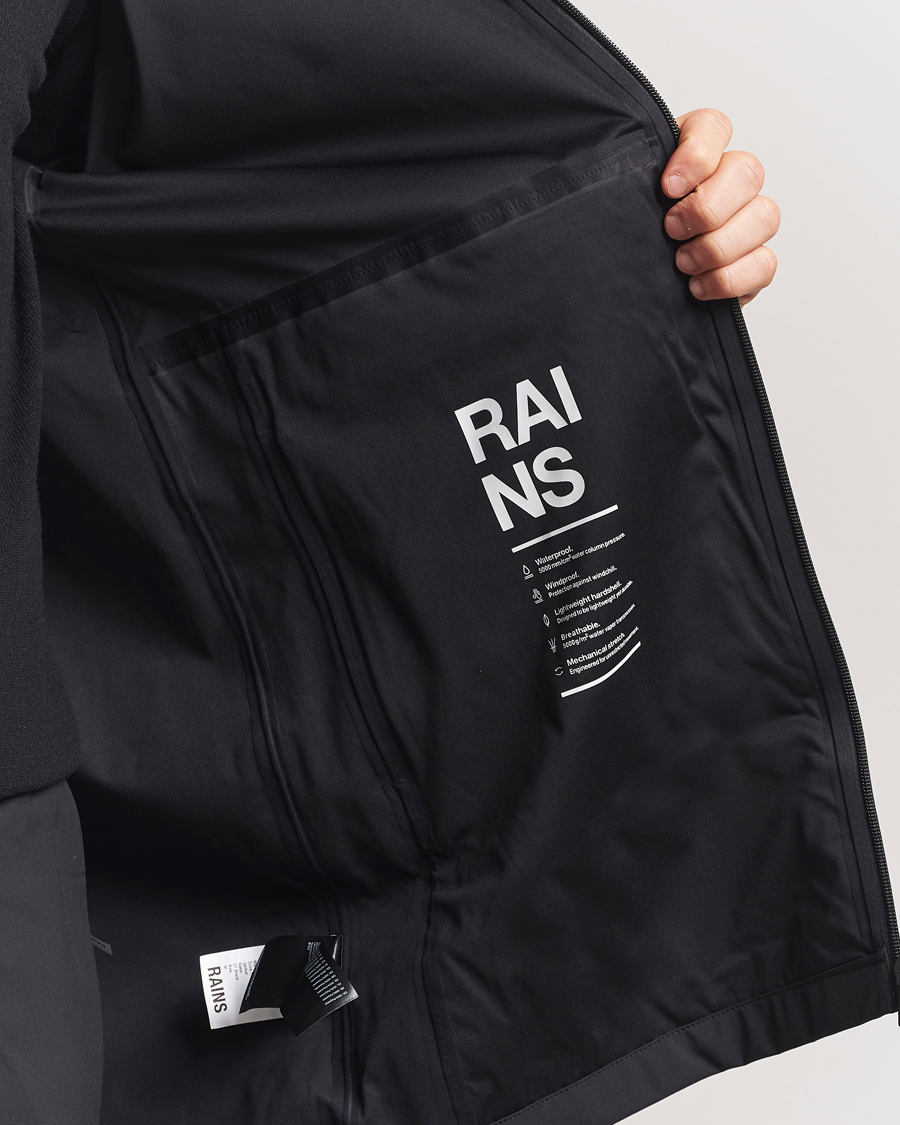 Heren | Jassen | RAINS | Suva Hooded Waterproof Long Jacket Black