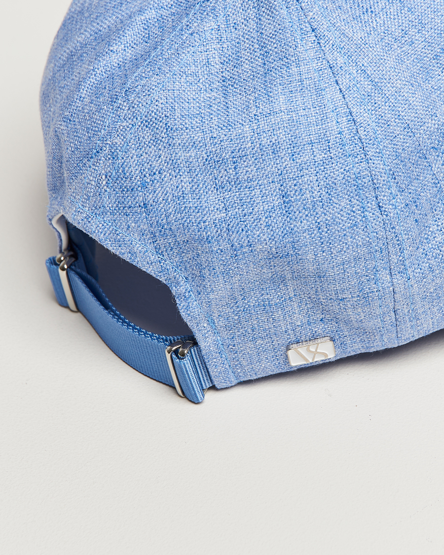 Heren | Hoeden en petten | Varsity Headwear | Linen Baseball Cap Azure Blue