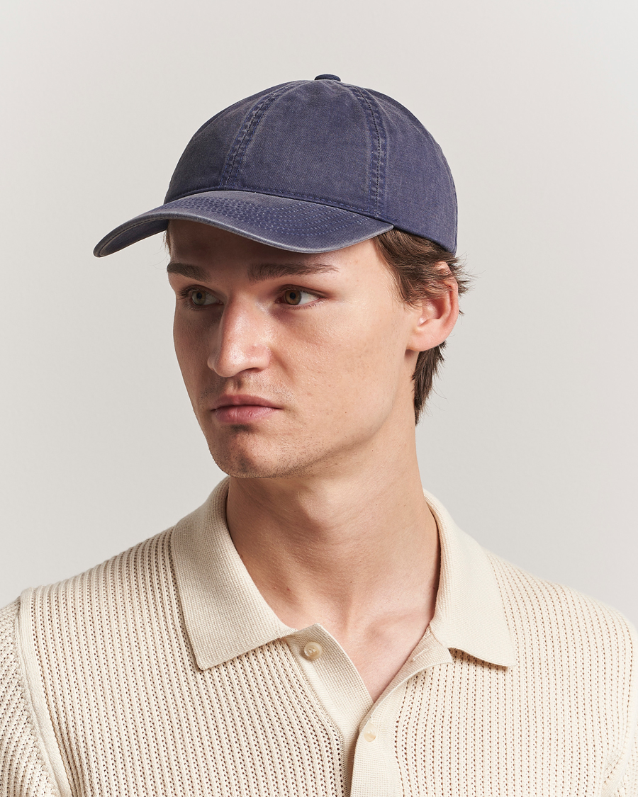Homme | Bobs Et Casquettes | Varsity Headwear | Washed Cotton Baseball Cap Navy