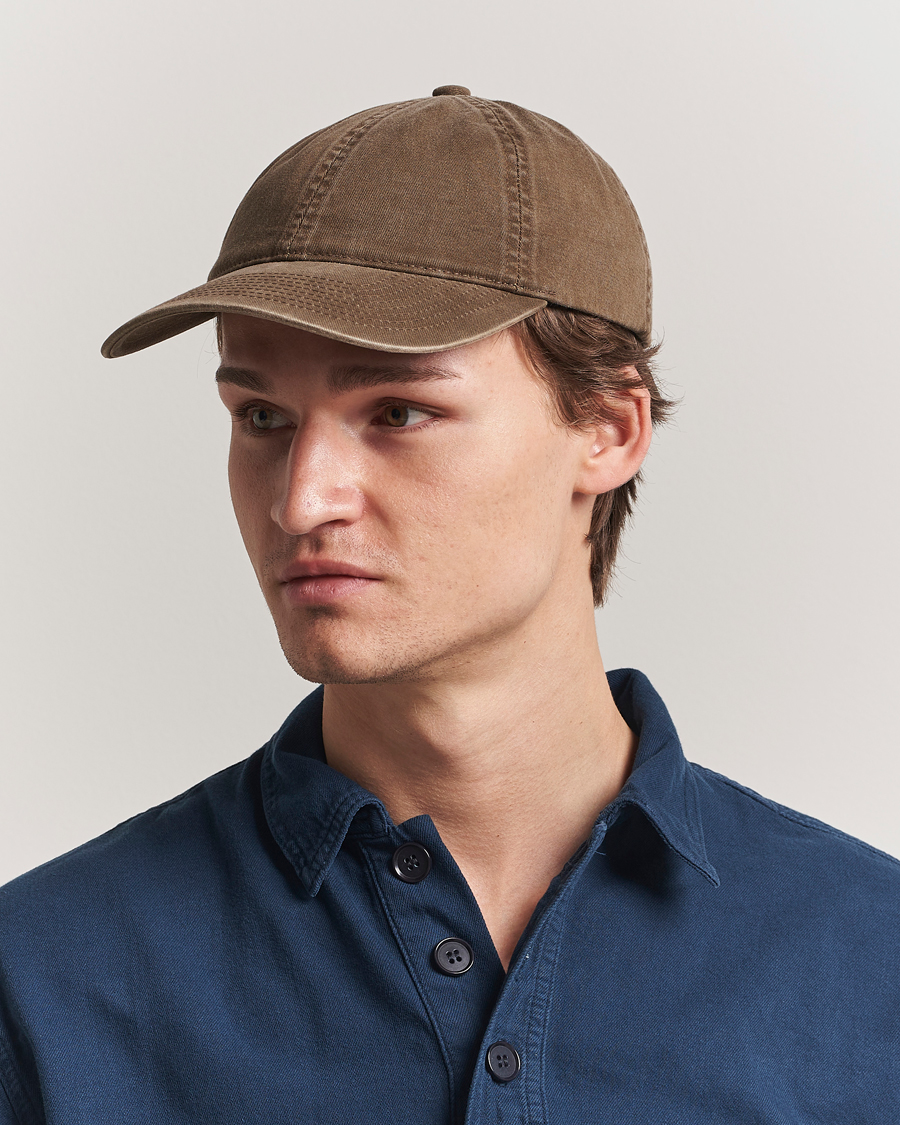Homme | Bobs Et Casquettes | Varsity Headwear | Washed Cotton Baseball Cap Beige