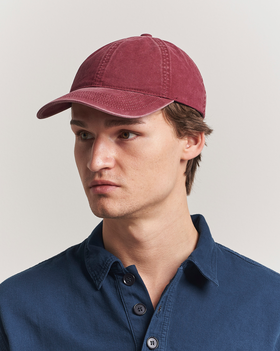 Heren | Hoeden en petten | Varsity Headwear | Washed Cotton Baseball Cap Burgundy