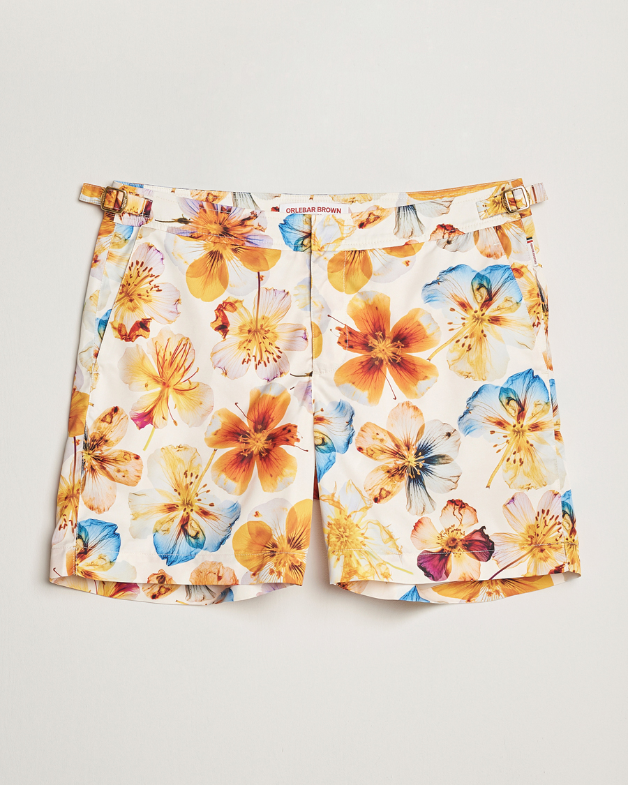 Heren | Zwembroek | Orlebar Brown | Bulldog Oshibana Printed Swimshorts White Sand