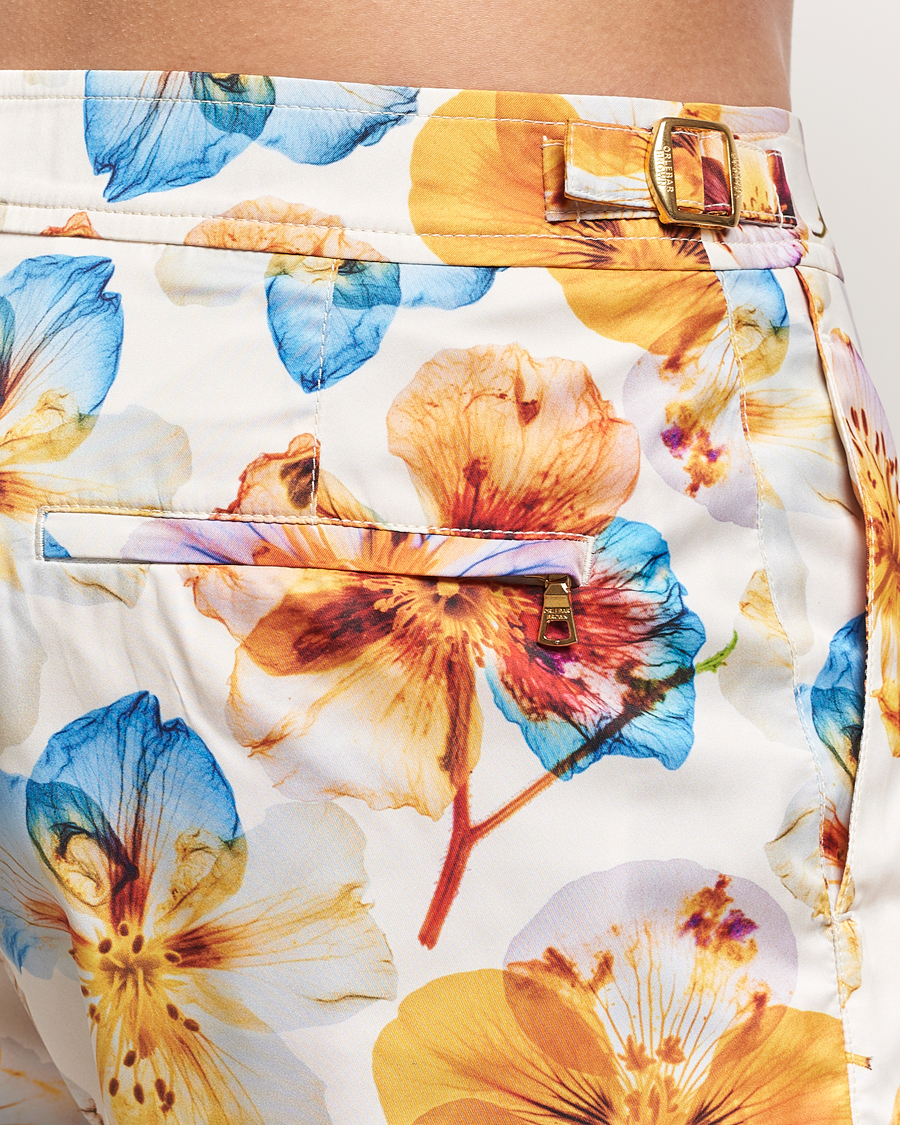 Heren | Zwembroek | Orlebar Brown | Bulldog Oshibana Printed Swimshorts White Sand