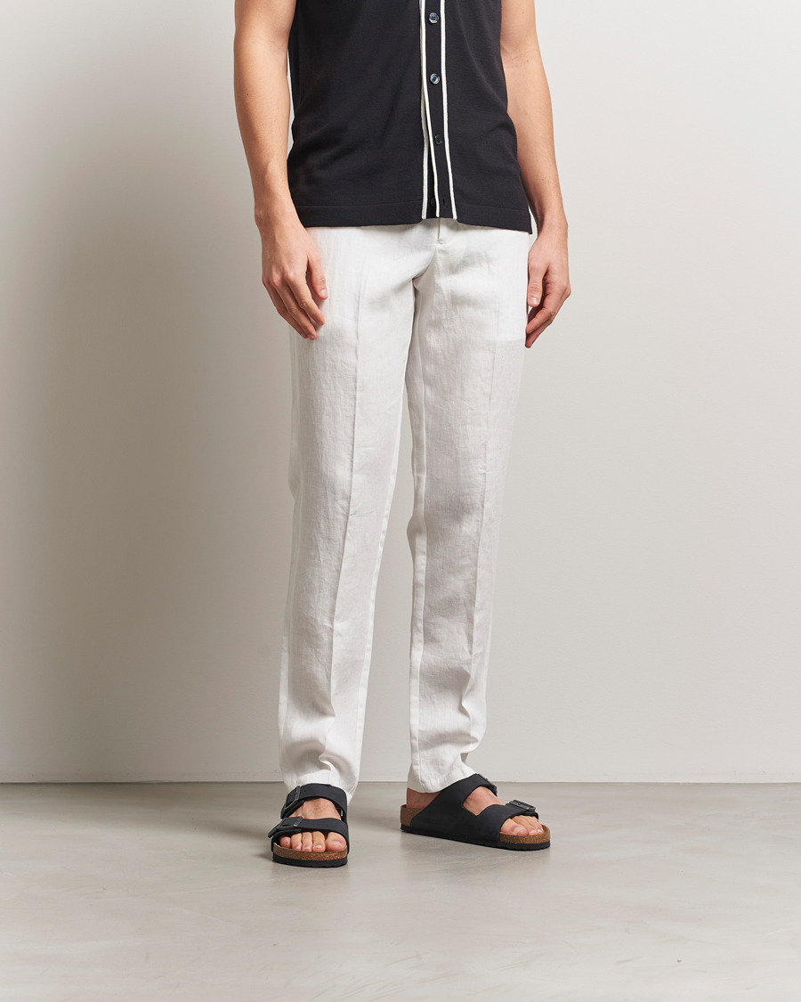 Heren | Broeken | Orlebar Brown | Griffon Italian Linen Trousers White Sand