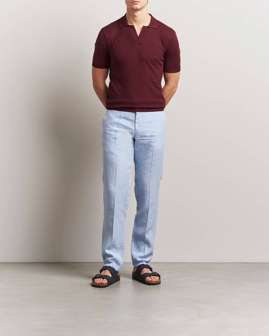 Heren | Broeken | Orlebar Brown | Griffon Linen Trousers Springwater Blue