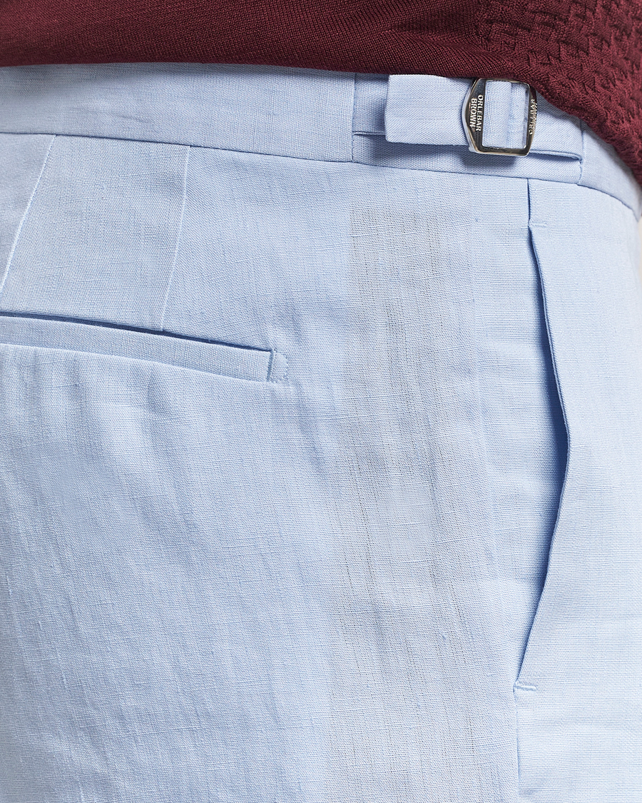Heren | Broeken | Orlebar Brown | Griffon Linen Trousers Springwater Blue