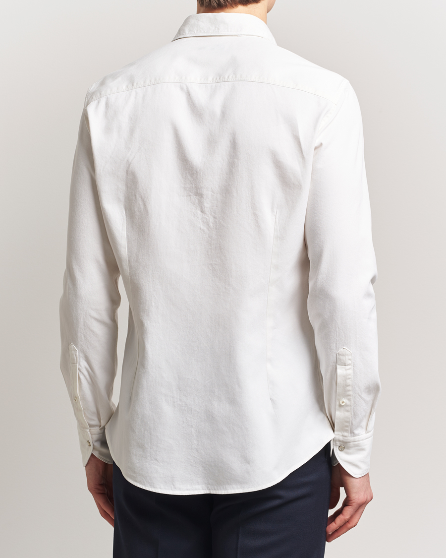 Heren | Overhemden | Stenströms | Slimline Double Pocket Shirt White