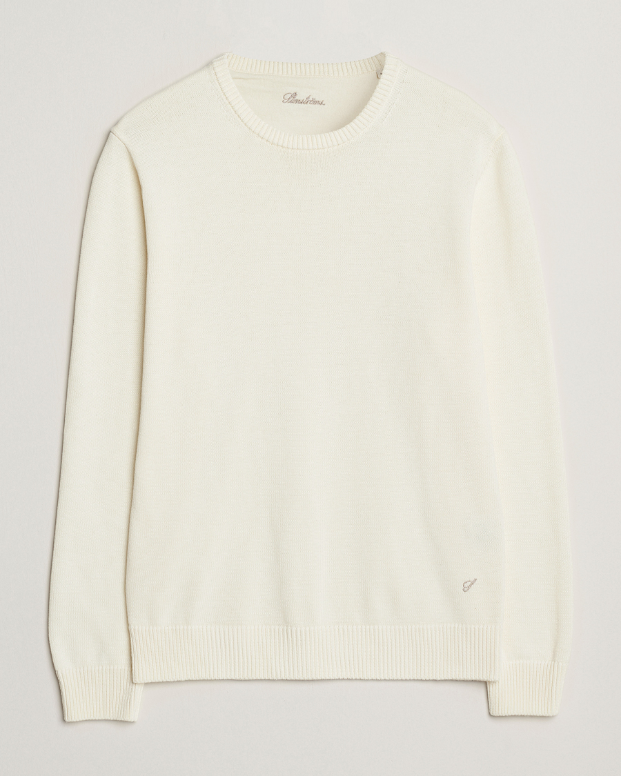 Homme | Pulls Et Tricots | Stenströms | Organic Cotton Knitted Sweater White