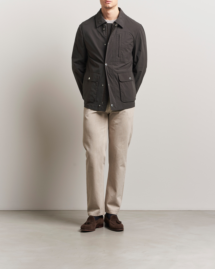 Heren | Jassen | Brunello Cucinelli | Peach Cotton Field Jacket Dark Brown