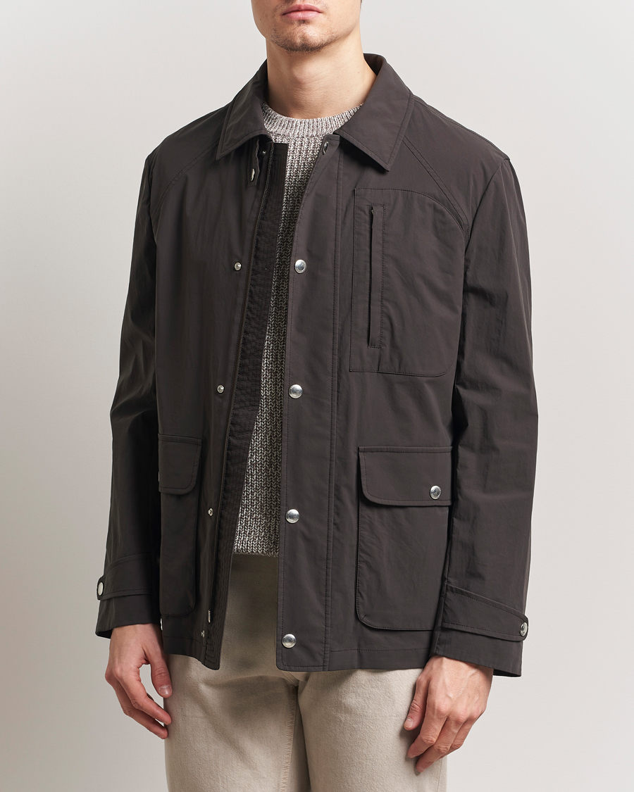 Homme | Manteaux Et Vestes | Brunello Cucinelli | Peach Cotton Field Jacket Dark Brown