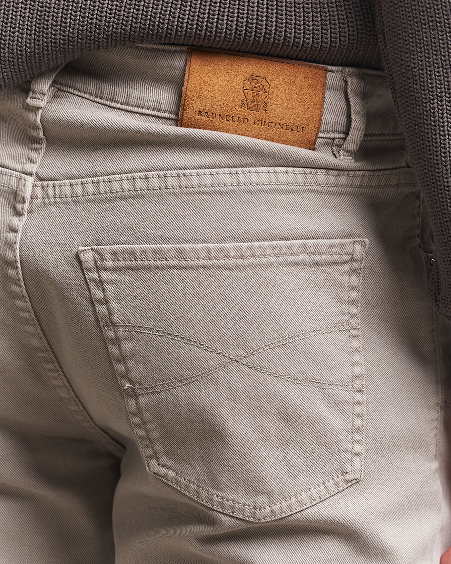 Heren | Broeken | Brunello Cucinelli | Slim Fit Bull Denim Pants Grey