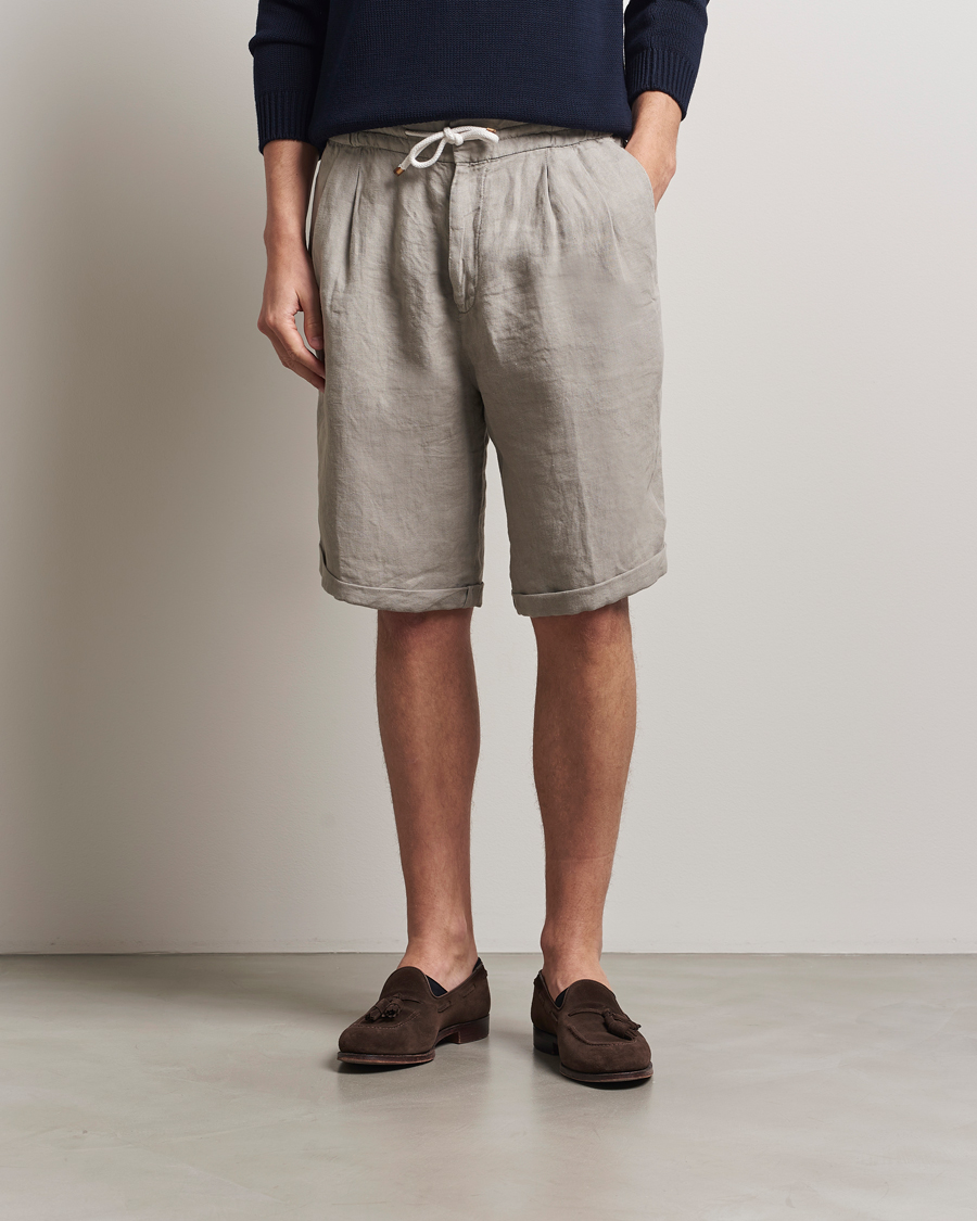 Homme | Shorts | Brunello Cucinelli | Drawstring Shorts Khaki