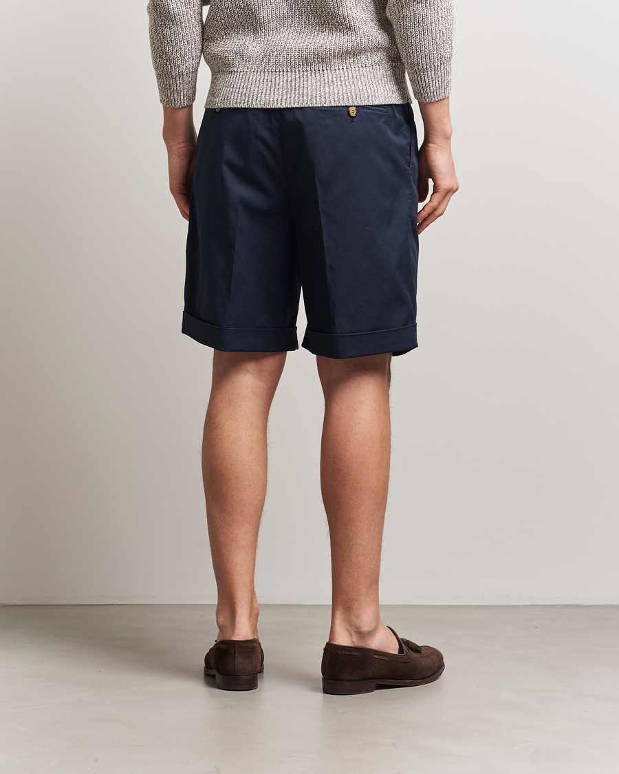Heren | Korte broek | Brunello Cucinelli | Cotton Chino Shorts Navy