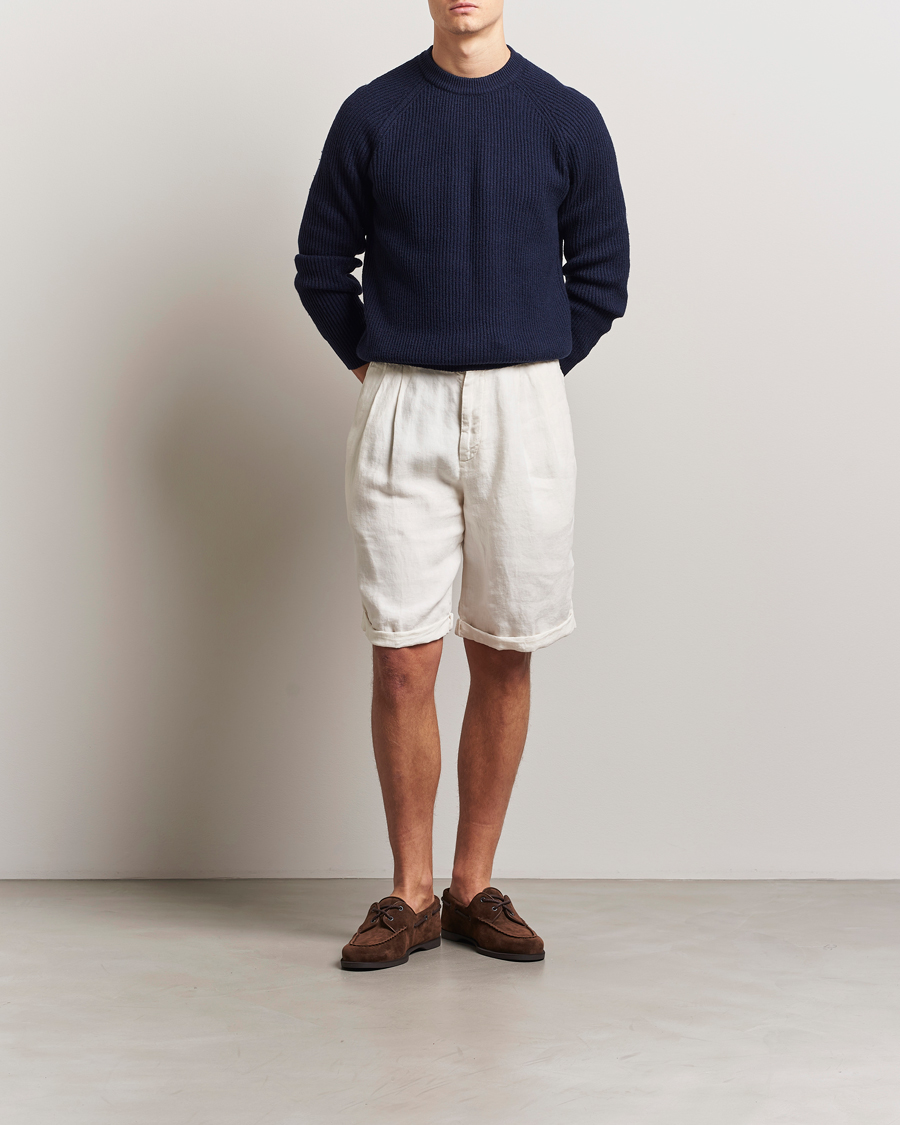 Homme | Pulls Et Tricots | Brunello Cucinelli | Heavy Rib Stitch Crew Neck Navy