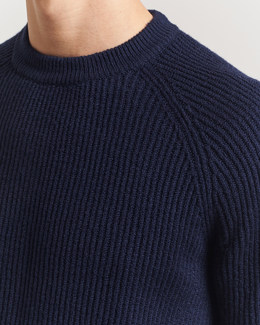 Homme | Pulls Et Tricots | Brunello Cucinelli | Heavy Rib Stitch Crew Neck Navy