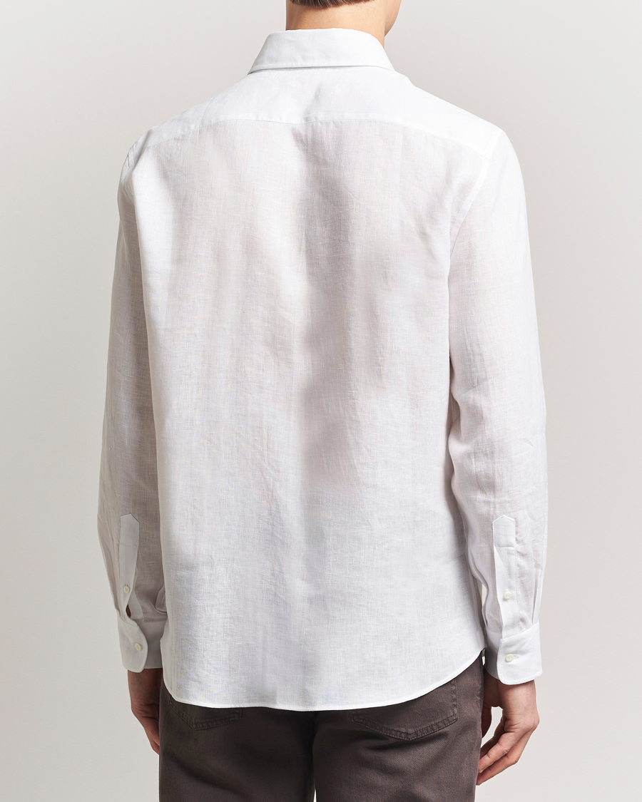 Heren | Overhemden | Brunello Cucinelli | Easy Fit Linen Shirt White