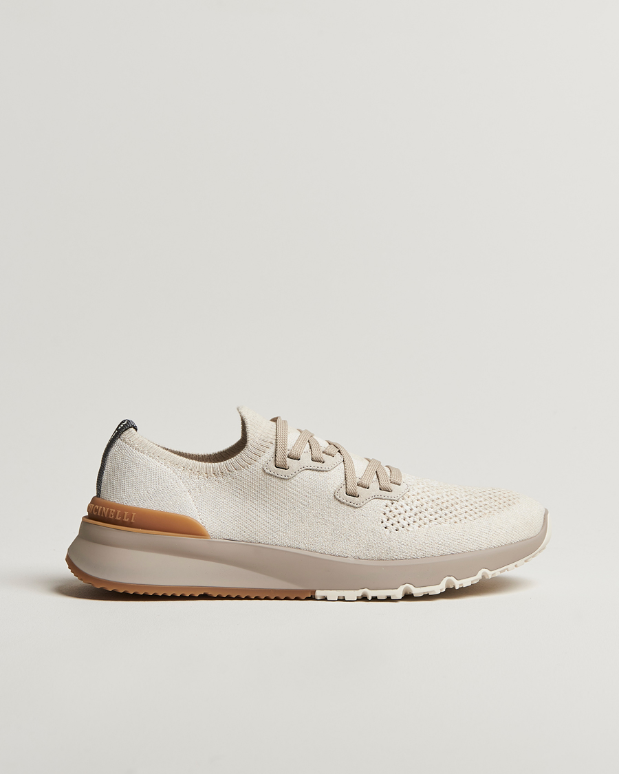Heren | Brunello Cucinelli Mesh Running Sneakers Beige | Brunello Cucinelli | Mesh Running Sneakers Beige