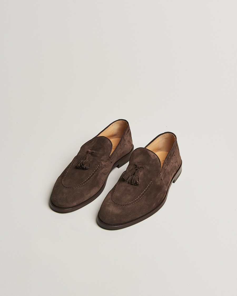 Homme | Loafers | Brunello Cucinelli | Tassel Loafer Dark Brown Suede